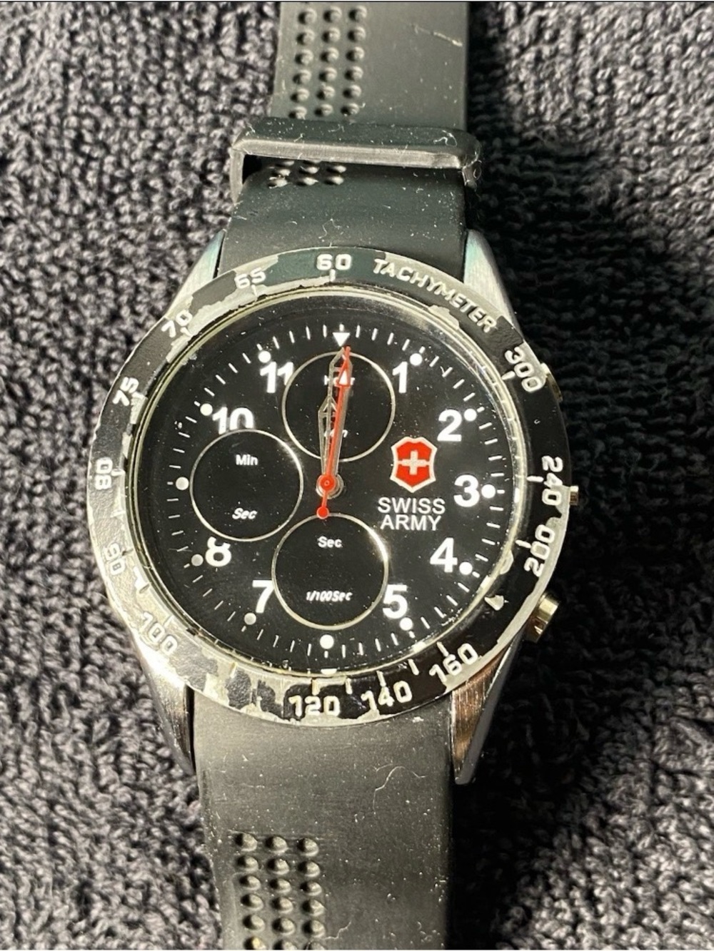 Victorinox Swiss Army chronograph watch Black Untested